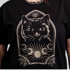 TORRID Nightfall Oversized Mystical Cat Head Graphic Tee NWT Size 2X